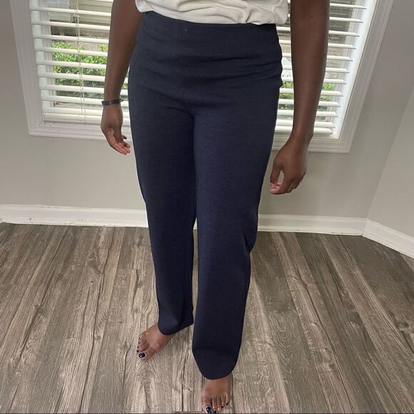 Eileen Fisher Navy Knit Career Work Stretch Pants - Picture 9 of 9